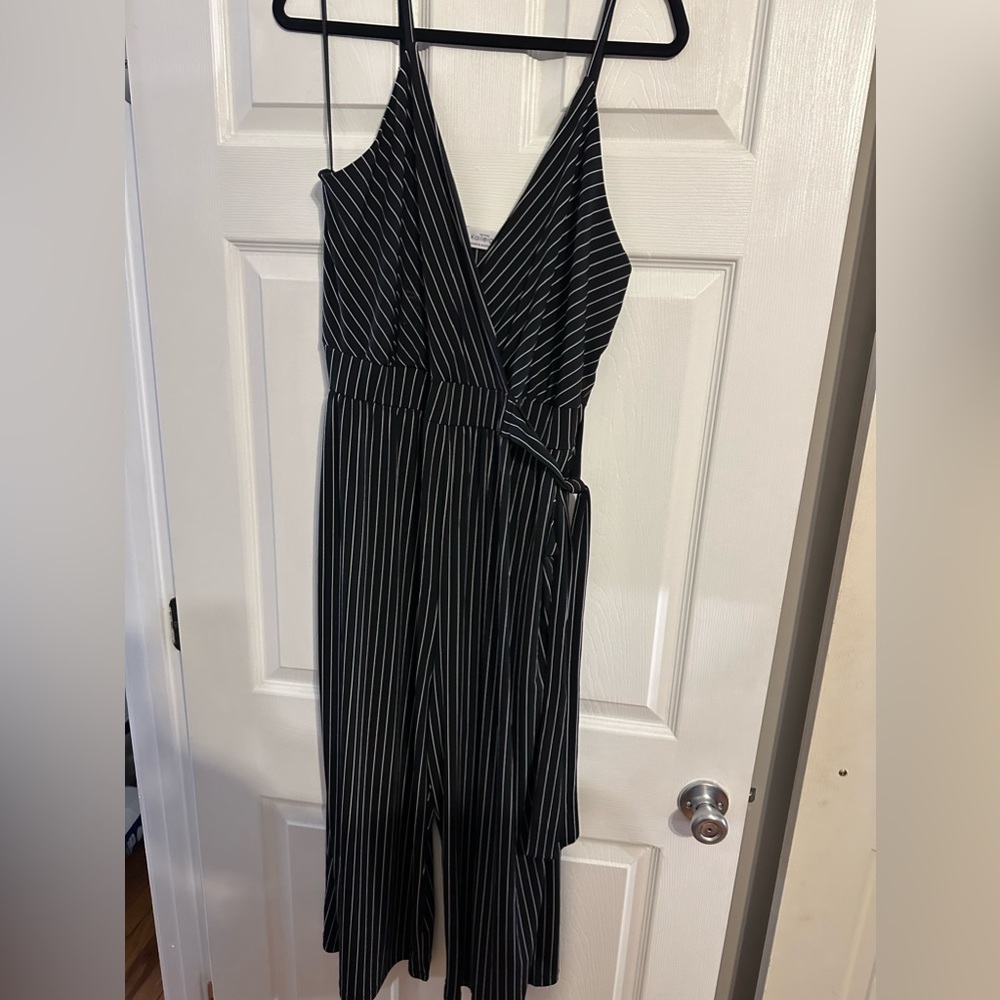 Black and white strap romper